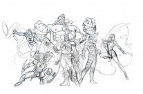 Astro Heroes Penciled